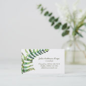 Fern Business Card Visitenkarte (Stehend Vorderseite)