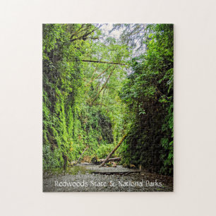 Fern Canyon Green Walls in Redwoods Nationalpark Puzzle