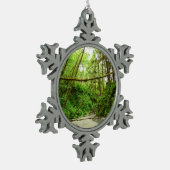 Fern Canyon I im Redwood National Park Schneeflocken Zinn-Ornament (Links)