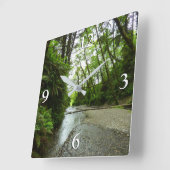 Fern Canyon II im Redwood-Nationalpark Quadratische Wanduhr (Winkel)