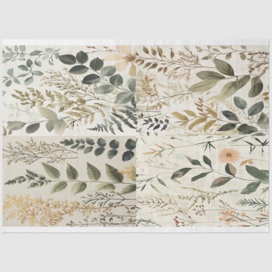 Fern Collage Tissue von Elsie Lane Seidenpapier (Vorderseite)