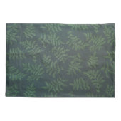 Fern-Design auf grün Kissenbezug (Rückseite-Links)