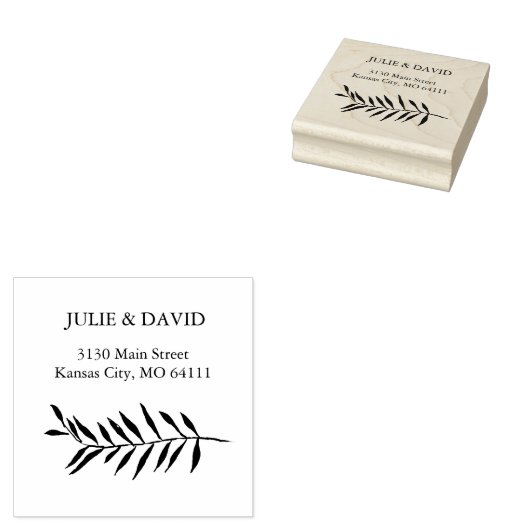 Fern-Design-Briefmarke Gummistempel (Stempel)