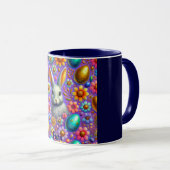 FERN ~ EASTER BUNNY Eggs Blume ~ Tasse (VorderseiteRechts)