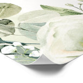 Fern Eucalyptus Greenery Fauna Engagement Welcome Poster (Ecke)