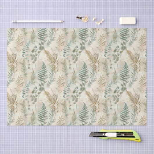 Fern & Eucalyptus Skeletts Leaf Decoupage Paper Seidenpapier (Handwerk)