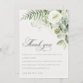 Fern Eukalyptus Greenerage Foliage Brautparty Dankeskarte (Vorne/Hinten)