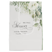 Fern Eukalyptus Greenerage Foliage Brautparty Mittlere Geschenktüte (Rückseite)