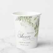 Fern Eukalyptus Greenerage Foliage Brautparty Pappbecher (Rückseite)