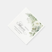 Fern Eukalyptus Greenerage Foliage Brautparty Serviette (Ecke)