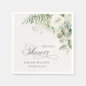 Fern Eukalyptus Greenerage Foliage Brautparty Serviette (Vorderseite)