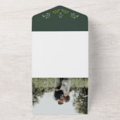 Fern Eukalyptus Hand Gezeichnet Grüne Dunkelgrün All In One Einladung (Außenbereich)