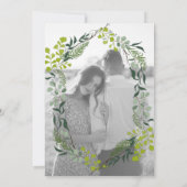 Fern Eukalyptus Hand Gezeichnet Grüne Hochzeit Save The Date (Rückseite)