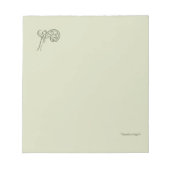 Fern Fiddlehead- Botanists Pause- Minimal Notizblock (Vorderseite)