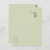 Fern Fiddlehead- Botanists Pause- Minimal Postkarte (Vorne/Hinten)