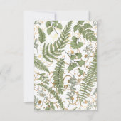 Fern Floral Muster Dankeskarte (Rückseite)