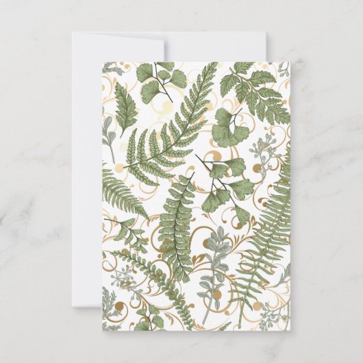 Fern Floral Muster Dankeskarte (Rückseite)