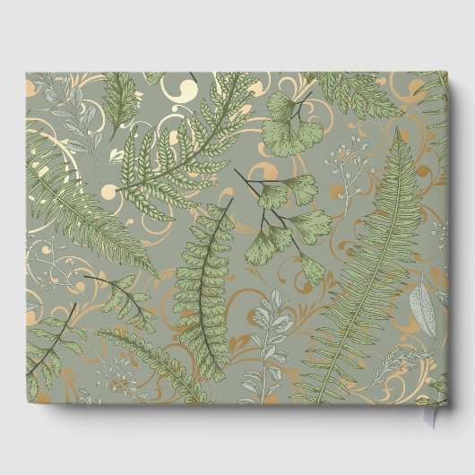 Fern Floral Muster Gästebuch (Rückseite)