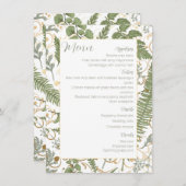Fern Floral Muster Menükarte (Vorne/Hinten)