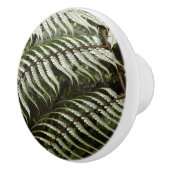 Fern Fronds II Dunkle grüne Natur Keramikknauf (Rechts)