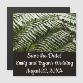 Fern Fronds II Dunkle grüne Natur Magnetkarte (Vorne/Hinten)