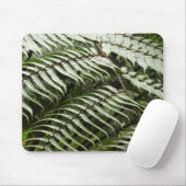 Fern Fronds II Dunkle grüne Natur Mousepad (Mit Mouse)