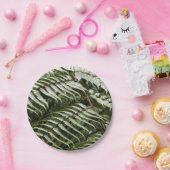 Fern Fronds II Dunkle grüne Natur Pappteller (Party)