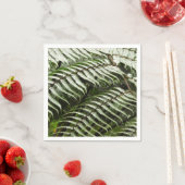 Fern Fronds II Dunkle grüne Natur Serviette (Beispiel)