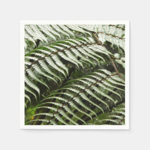 Fern Fronds II Dunkle grüne Natur Serviette