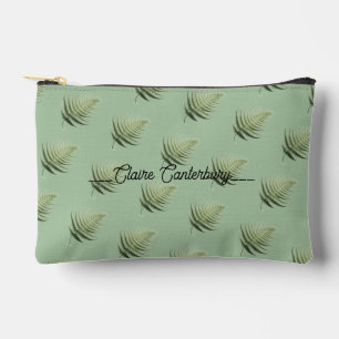 Fern Fronds Muster Natur Thema Zubehör Pouch Zubehörtasche