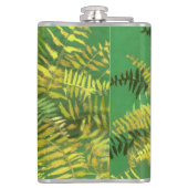 Fern, Fronten, Blumengrün, goldgelb Flachmann (Rückseite)