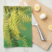 Fern, Fronten, Blumengrün, goldgelb Handtuch (Viertel Falte)