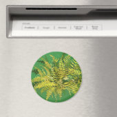 Fern, Fronten, Blumengrün, goldgelb Magnet (In Situ (Geschirrspüler))