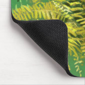 Fern, Fronten, Blumengrün, goldgelb Mousepad (Ecke)