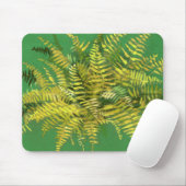 Fern, Fronten, Blumengrün, goldgelb Mousepad (Mit Mouse)
