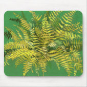 Fern, Fronten, Blumengrün, goldgelb Mousepad (Vorne)