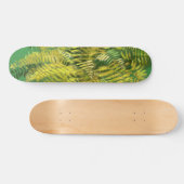 Fern, Fronten, Blumengrün, goldgelb Skateboard (Horizontal)