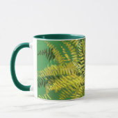 Fern, Fronten, Blumengrün, goldgelb Tasse (Links)