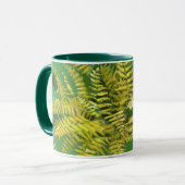 Fern, Fronten, Blumengrün, goldgelb Tasse (Vorderseite Links)
