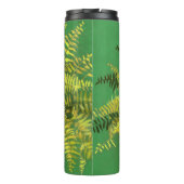 Fern, Fronten, Blumengrün, goldgelb Thermosbecher (Rückseite)