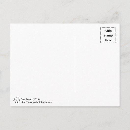 Fern Frontend Postkarte (Rückseite)