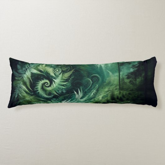 Fern Fusion - ein friedlicher Wald vor der Tür Seitenschläferkissen (Vorderseite)