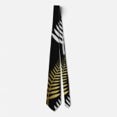 fern gold silber art Neck Tie Krawatte (Vorderseite)