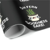 Fern Goodness Sake Funny Pflanze Puff Dark BG Geschenkpapier (Rolleneckpunkt)