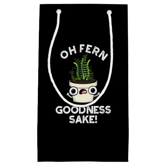 Fern Goodness Sake Funny Pflanze Puff Dark BG Kleine Geschenktüte (Vorderseite)