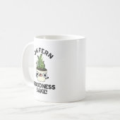 Fern Goodness Sake Funny Pflanze Puff Kaffeetasse (Vorderseite Links)