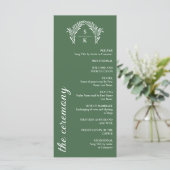 Fern Green Arch Wreath Monogram Wedding (Stehend Vorderseite)
