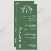 Fern Green Arch Wreath Monogram Wedding (Vorne/Hinten)