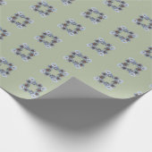 Fern green floral Gift Wrapping paper Geschenkpapier (Ecke)