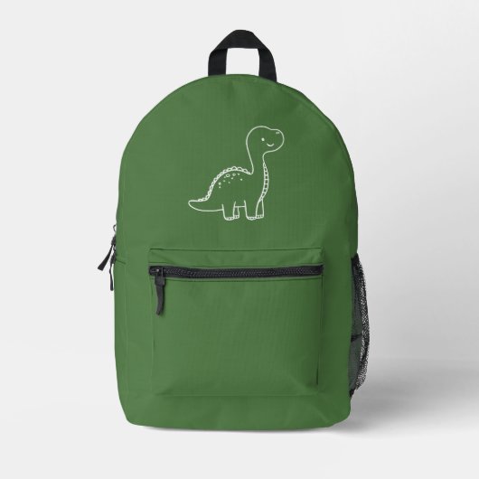 Fern Green Solid Color Bedruckter Rucksack (Vorderseite)